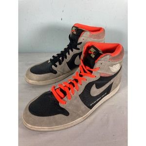 Nike Air Jordan 1 High OG Neutral Grey Hyper Crimson Size 14 555088-018 Men’s